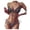 Brown, variant on VerPetridure Bathing Suit for Women 2 Piece Bikini Women Printing Bandage Bikini Set Push-Up Split Swimwear Beachwear Swimsuit