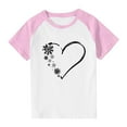 thumbnail image 4 of SERTG Girls Valentine Print Raglan Sleeve Casual T-shirt Kids Shirts Spring Summer Short Sleeve Cute Tops(Pink#2,4 Years), 4 of 8