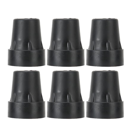 6pcs Anti-Slip Cane Tips - Walking Stick Bottom Replacement Pads with Cushioning