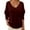 Rouge, variante sur Hauts en Velours pour Femmes 2026 Mode Automne Hiver Manches Longues Col en V Rétro Décontracté T-Shirts pour Sortir