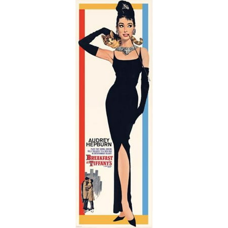 Breakfast at Tiffanys Audrey Hepburn Holly Golightly Romantic Comedy Movie Film Poster - 21x62 inch