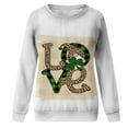 thumbnail image 4 of WXLWZYWL Trendy Sweatshirts For Women 2023 Women Classic St. Patrick Print Crewneck Long Sleeve Loose Sweatshirt Tops, 4 of 5