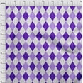 thumbnail image 4 of oneOone Tissu Georgette Viscose Violet Foncé Motif Argyle Tissu Imprimé au Mètre 42 Pouces de Large, 4 of 4