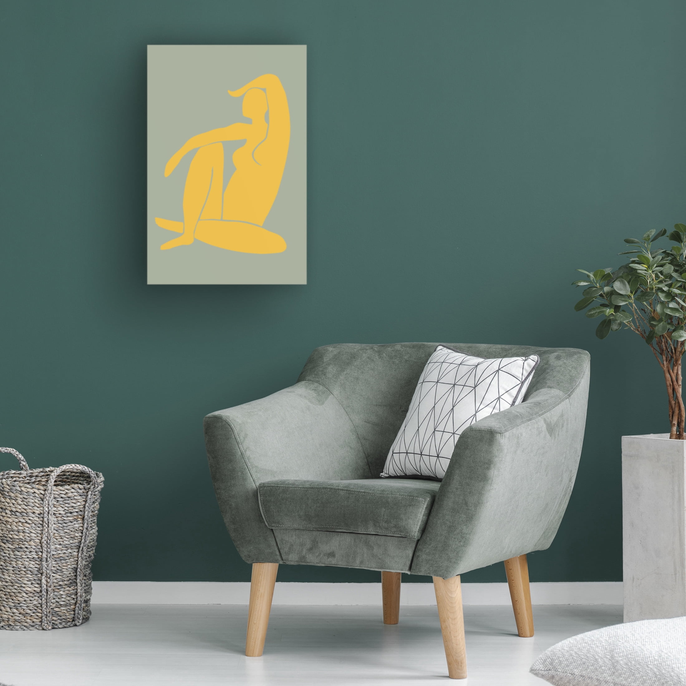 Trademark Fine Art Pictufy Studio II Figure Green And Yellow Matisse Style Canvas Wall Art