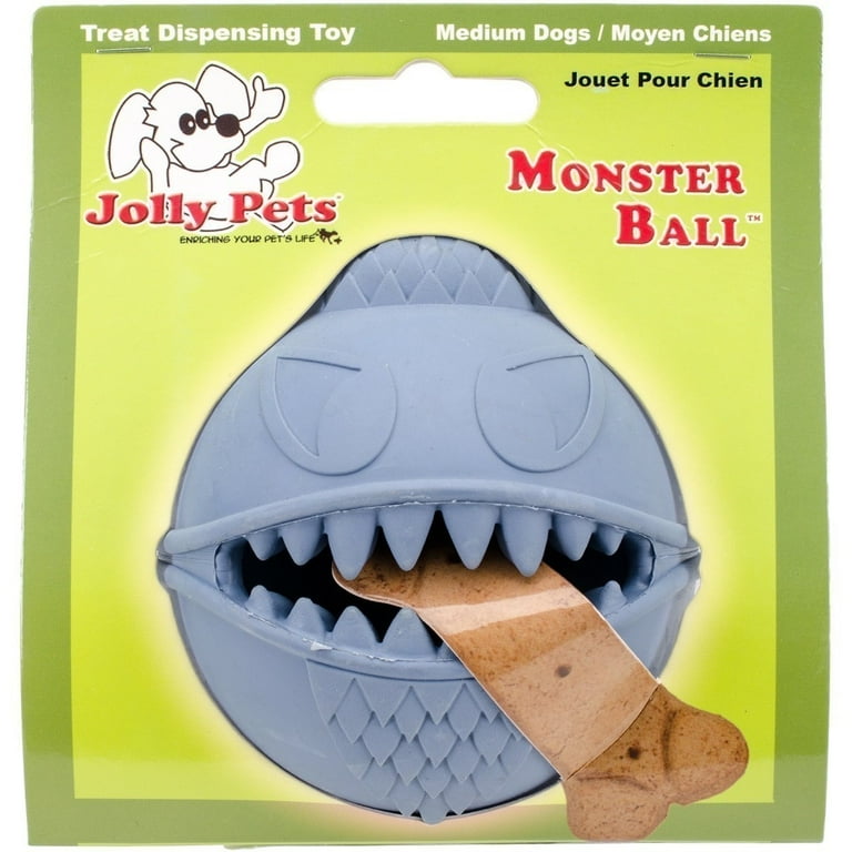 Jolly Pet Monster Ball Rubber Dog Toys, Blue