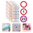 thumbnail image 3 of Set of 3 Clear Labels Self-adhesive Number Sticker Assorted Color Stickers, 3 of 8