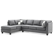 Glory Furniture Malone Sectional in Gray Color