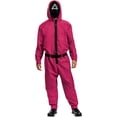 thumbnail image 1 of Zshan Squid Game Adult Triangle Guard Jumpsuit（S）, 1 of 2