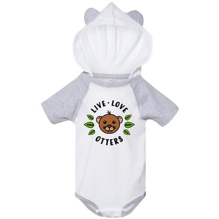 

Inktastic Live Love Otters Gift Baby Boy or Baby Girl Bodysuit