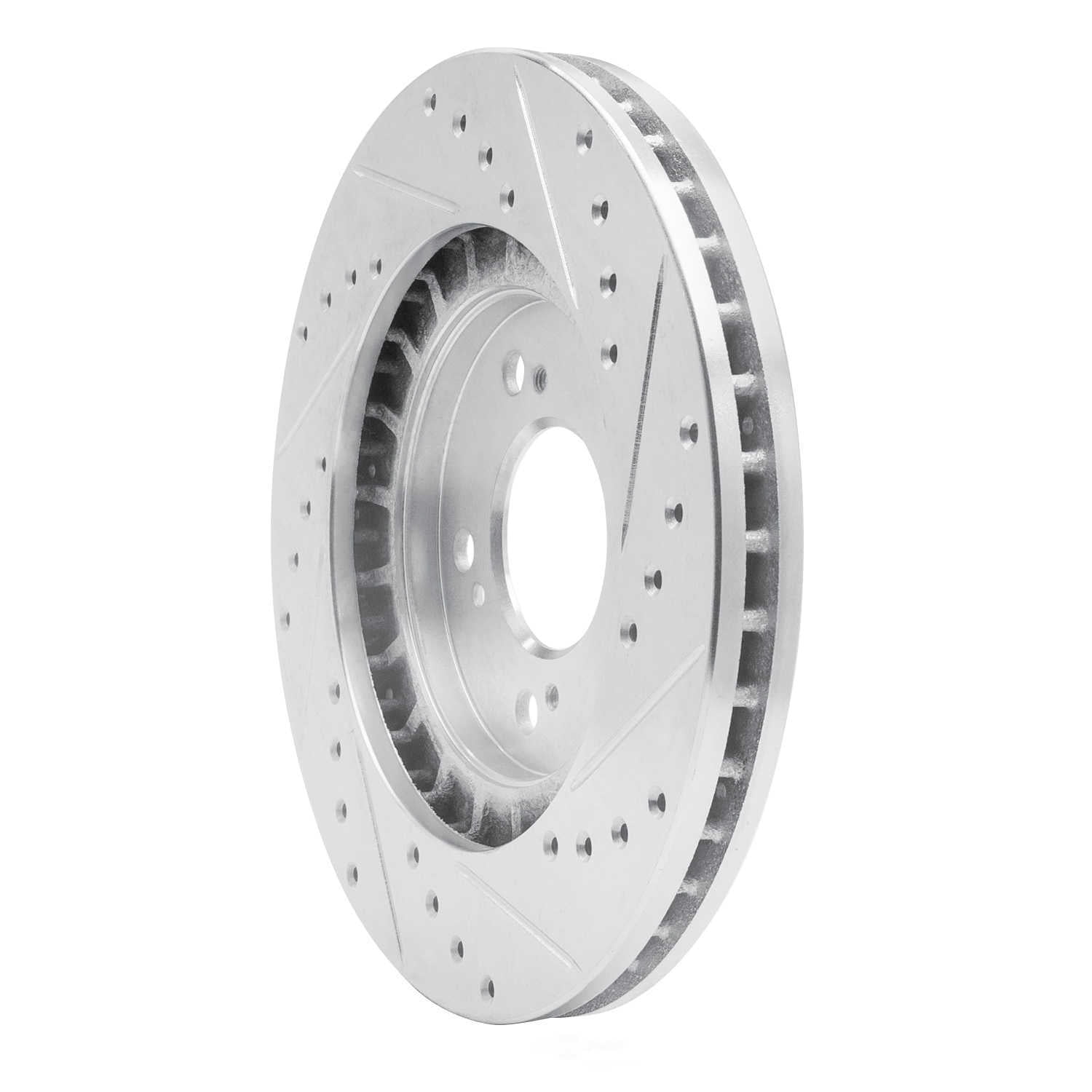 Dynamic Friction Company 631-58011L DFC Brake Rotor - Drilled And Slotted - Silver