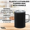 thumbnail image 4 of Wells Stainless Steel Camper Mug 13.5 oz. Set of 10, Bulk Pack - Perfect for Coffee, Soda, Other Hot & Cold Beverages - Black, 4 of 5