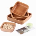 thumbnail image 1 of GOOHOCHY Home Kitchen Creative Salad Bowl Square Fruit Bowl Chocolate Functional Design for 1Set, 1 of 8