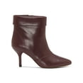 thumbnail image 3 of VINCE CAMUTO Womens Mahogany Red Burgundy Cuff Collar Padded Amvita Pointed Toe Stiletto Zip-Up Leather Dress Booties 8.5 M, 3 of 4