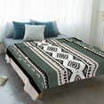 thumbnail image 4 of Sage Green Boho Blanket Soft Cozy Warm Throw Blanket for Couch, Plush Fuzzy Flannel Fleece Blankets for Sofa, Vintage Ethnic Tribe Retro Abstract Art Bed Blankets Lightweight Gifts for Women, 50"x80", 4 of 9