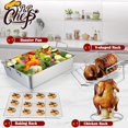 thumbnail image 4 of Ensemble de Rôtissoires P&P CHEF (8 Pcs), Rôtissoire à Dinde en Acier Inoxydable de 14 Pouces, Grilles Plates et en V pour Rôtir et Support pour Poulet en Conserve de Bière, Griffes pour Viande et Attendrisseur, Brosse, Sain et Robuste, 4 of 7