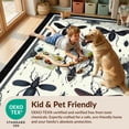 thumbnail image 4 of Design&I 8'x10' Washable Area Rug Gothic Insect With Ornate Victorian Scrollwork Border Accents for Dining Room, Large Office, Lounge, Snag-Free, 4 of 7
