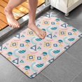 thumbnail image 2 of 20x32 Inch Ultra Soft Faux Bath Mat Non Slip Absorbent Microfiber Bathroom Rug, Colorful Bricks, Patterns, 2 of 3