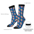 thumbnail image 4 of Haiem Cute Popcorn Pattern Crew Socks – Soft & Durable Moisture-wicking Socks, Stay-Up Fit for Business, Work, and Casual Wear Size 5-11, 4 of 6