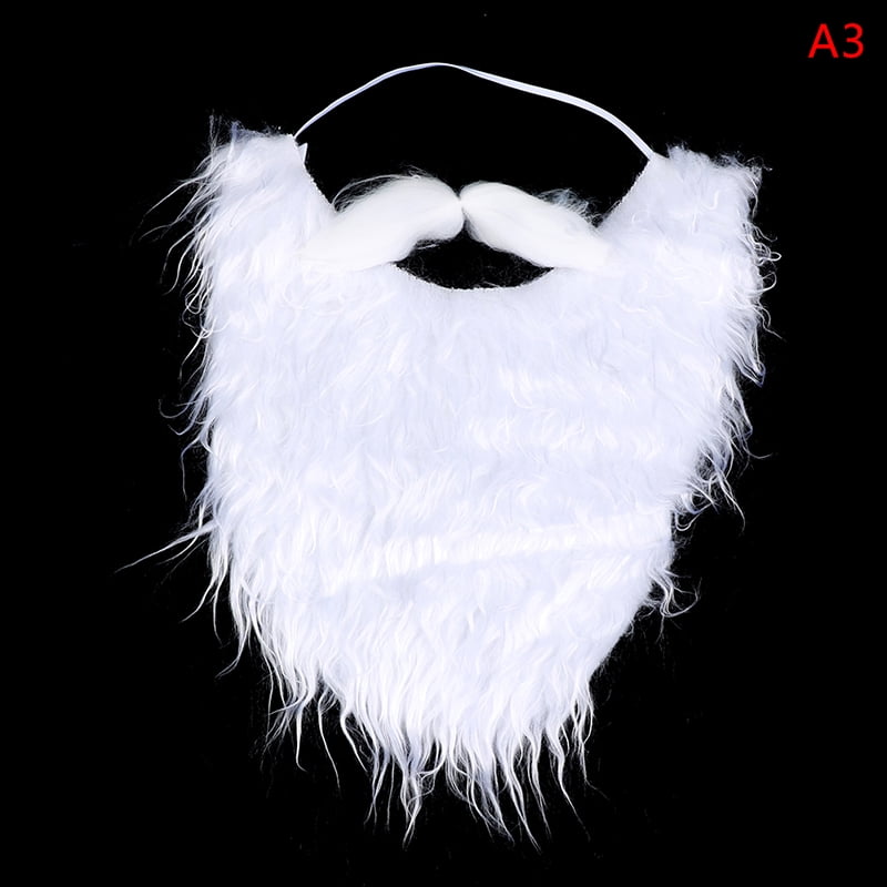 Ostrifin Party performance props Santa Claus white beard fake Beard Set  Xmas Party Decor 