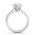 thumbnail image 3 of Nerra Jewel 14K White Gold Plated Diamond Ring - 1.8 Ct VVS1/D Round Cut Lab Created Simulated Diamond Ring - Bezel set Diamond Ring for Women's - Diamond Ring For Birthday Gifts For Her, 3 of 4