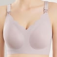 thumbnail image 2 of Xijirk Women Wireless Maternity Bra Scalloped Edge Down Straps Seamless for Breastfeeding Daily Wear,Pink,XXL, 2 of 4