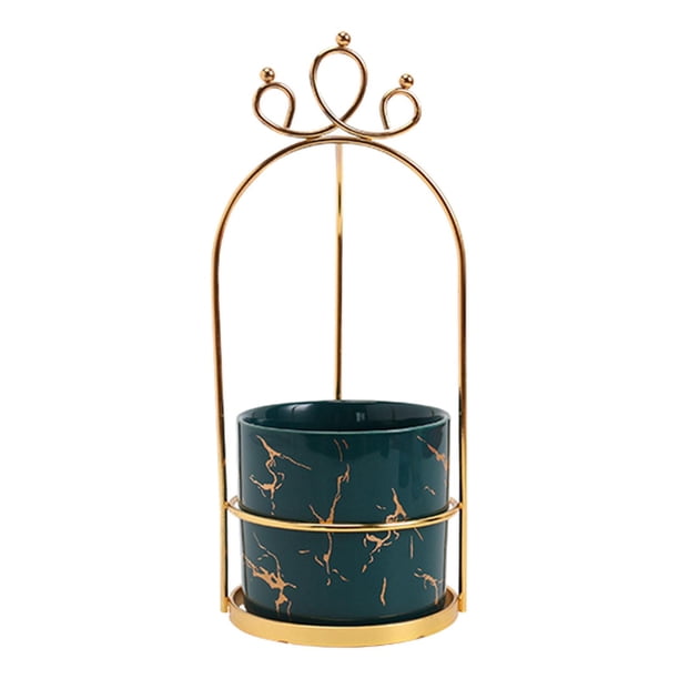Cubiertos Porta utensilios Palillos Tenedores Basket Rack Cubiertos Organizador para textura dorada Zulema Cubiertos Porta Utensilios