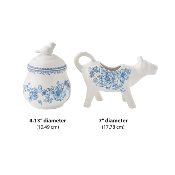 The Pioneer Woman Agatha Stoneware Sugar Bowl and Creamer Set