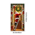 thumbnail image 3 of Taicans Cute Cow Christmas Door Cover,35.43in×70.87in,Snowy Scene with Tree & Gifts,Reusable Waterproof,Holiday Home Decor,Easy Install,Perfect for Christmas Decorations, 3 of 6