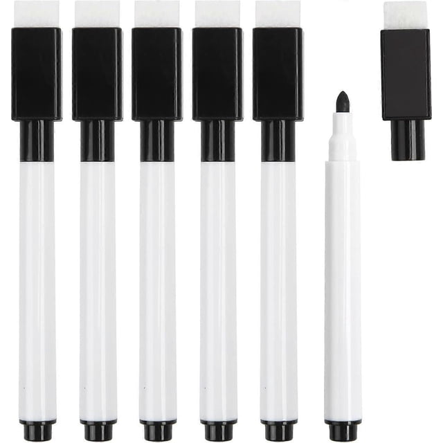 Whiteboard Markers, 20 Pieces Black Dry Erase Whiteboard Markers with Eraser Fine Tip Whiteboard Markers for KidsSurprise Gift Great Gift