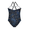 thumbnail image 2 of Girls' One-piece Swimsuit Cross Back Bathing Suit Beach Surfing Sizes 3T-10T Twinkling Stars and Constellations, 2 of 9