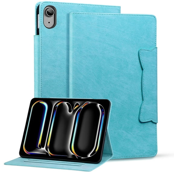 Dteck Case for iPad 11-inch (A16) 2025/iPad 10th Generation 10.9 inch 2022,Magnetic PU Leather Smart Auto Wake/Sleep Folio Stand Case Card Slots Cover for iPad 10th 11th Gen,Skyblue