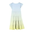 thumbnail image 3 of RXIRUCGD 2025 Vêtements d'Été pour Enfants Mode Filles Nouvelle Robe d'Été à Manches Courtes Poches à Volants Col Rond Imprimé, 3 of 4