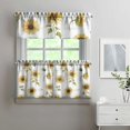 thumbnail image 2 of Floral Cottage Curtains 24" - 3 Panel Vintage Farmhouse Set with Boho Botanicals, Rustic Rod Pocket Window Treatment, 2 of 6