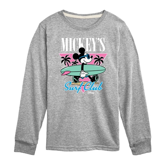 Disney - Mickey & Friends - Mickey's Surf Club - Miami Retro Colors - Toddler And Youth Long Sleeve Graphic T-Shirt