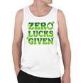 thumbnail image 2 of Zero Lucks Given Funny St. Patricks Day Shamrock Design Men's Tank Top, 2 of 3