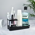 thumbnail image 3 of IWNTWY Toothbrush Holder for Countertop with Drainage - 4 Slots Bathroom Organizer for Electric Toothbrush, Toothpaste, Mouthwash - Black, 3 of 7
