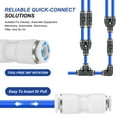 thumbnail image 4 of Uxcell 5 Pcs Push to Connect Fittings Reducing 1/2" Tube OD x 1/4" Tube OD Straight Pneumatic Quick Connector, White, 4 of 7