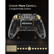 EasySMX D05 PC Controller - Enhanced Wireless Bluetooth Pro Controller with Charging Dock/Hall Sensor/RGB Lighting - No Stick Drift, No Dead Zone - Work for Windows PC, Android, Steam and Switch