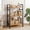 Wood, variant on Blorly Bookshelf, 3 Tier Industrial Storage Shelf, Compact Metal & Wooden Bookcase for Small Spaces, Bedroom, Easy Assembly, Black