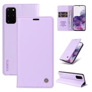for Samsung Galaxy S20 Wallet Case with RFID Blocking Credit Card Holder,Classic Vegan PU Premium Leather Folio Magneitc Flip Kickstand Shockproof Cover for Samsung S20 Phone case,Purple