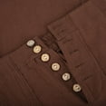 thumbnail image 6 of Miluxas Plus Size Pants for Women,Women's Solid Color Comfortable Pocket Cotton and Linen Capris On Clearance Coffee 8(L), 6 of 8