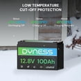 thumbnail image 4 of Batería Dyness 12V 100Ah LiFePO4, paquete de 2, BMS para RV y solar, 4 of 9
