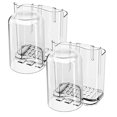 thumbnail image 1 of Oleegame 2PC Spoon And Lid Rest Toothbrushes Tooth Cups Shelves Shelves Non Perforated Bathroom Mouthwash Cups Wall Mounted Toothpaste Cup Storage Racks Transparent White Clear, 1 of 9