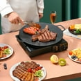 thumbnail image 2 of 13.4 in Korean BBQ Grill Pan, Stainless Steel BBQ Grill Pan with Handles, Indoor and Outdoor Use, Griddle for Gas or Induction Ranges, 2 of 5