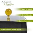 thumbnail image 5 of Aspen Creative 24015 Yellow Glass Ball Lamp Finial in Solid Brass Finish, 2" Tall (1 Pack), 5 of 7