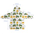 thumbnail image 7 of Cartoon Tractors Hay Bales White Pattern Blanket Hoodies for Kids 6-13YR Oversize Wearable Blanket Hoodies for Boys Girls Teens, 7 of 7