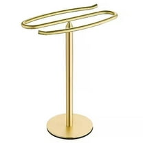 SharkTRUE Hand Towel Holder Stand,S-Shape Free Standing Towel Bar Holds 2 Towels,Stainless Steel Towel Bar Rack Stand,Tower Bar for Bathroom Kitchen Vanity Countertop