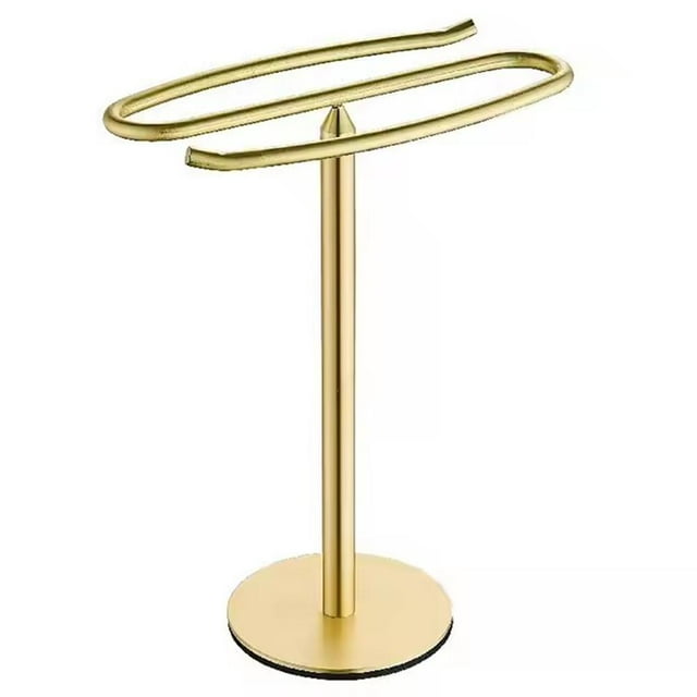 Porte-serviettes à Main, Support Autoportant en Acier Inoxydable en Forme de s pour Comptoir de Salle de Bain, Barre à Serviettes Autoportante en Forme de s pour 2 Serviettes pour Salle de Bain, Coiffeuse Ou Cuisine