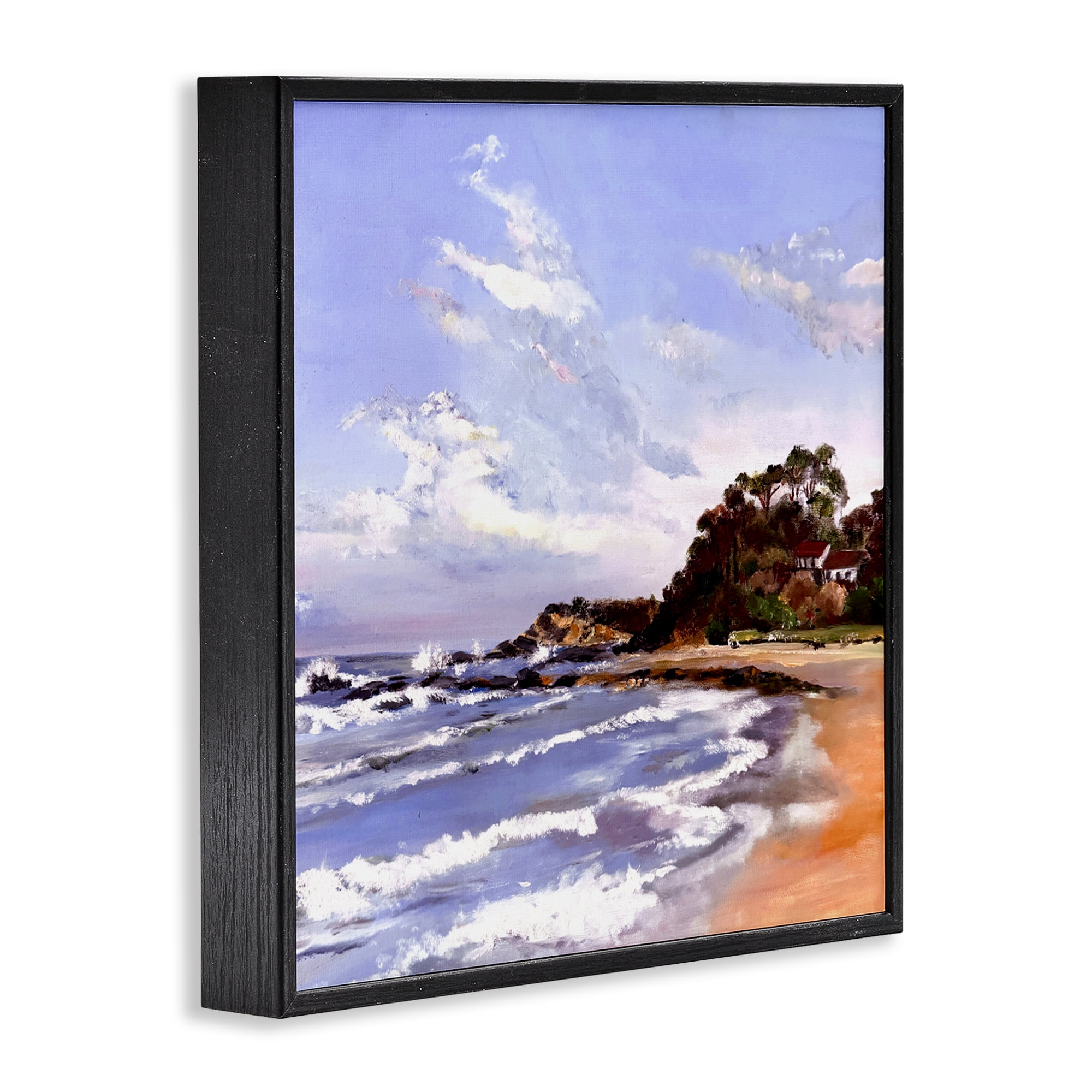 Malua Bay Seascape Black Framed Giclee Art, design by Patricia Reynolds
