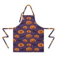 thumbnail image 2 of Halloween Pumpkins and Bats on Purple Apron-Garden Aprons for Women with Pockets-Cotton Linen Waterproof Kitchen Cooking Gardening Aprons Adjustable for Kitchen,Cooking,BBQ and Salon 32"x27", 2 of 7